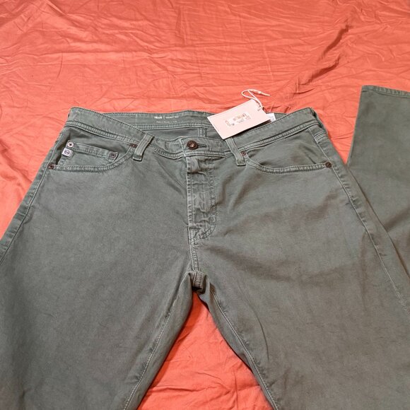 AG Trellis Stretch Sateen Modern Slim Pants - Sulfur Kelp Forest - 32 - Picture 5 of 13